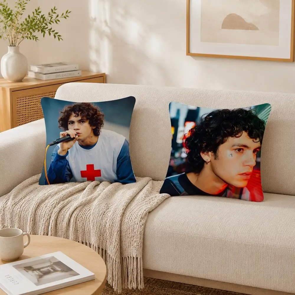 Singer D-Dominic Fike Cushion Cover Plush Decorative Pillow Case With Hidden Zipper Cutecore Room Decor For Home