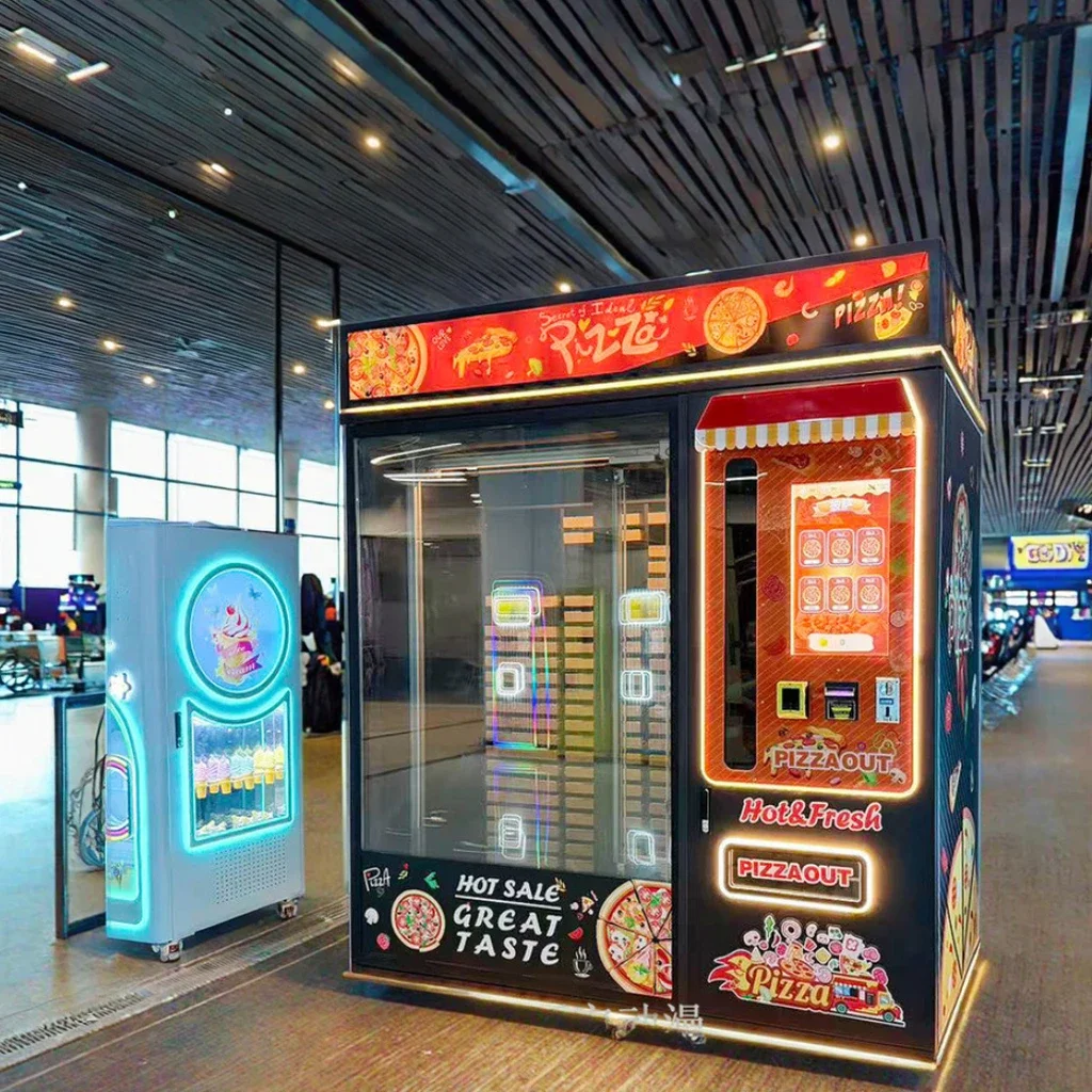 YG Customized Fully Automatic Pizza Vending Machine With SDK Function Unmanned Factory Direct Sales In Multiple Languages
