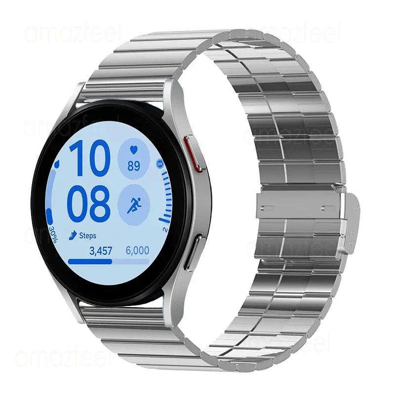 

Ремешок для Samsung Galaxy Watch FE Ремешок для Galaxy Watch 7 6 4 5 40 мм 44 мм Металлический ремешок для часов из нержавеющей стали Active 2 Браслет