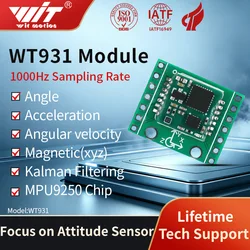 WitMotion WT931(1000Hz Electronic Compass+Tilt Sensor)MPU9250 9-axis Acceleration+Gyro+Angle +Magnetometer with Kalman Filtering