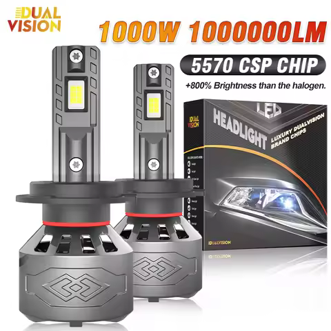H1 H3 H4 H7 Led Headlight CANbus 1000W High Power H11 H8 H9 HB3 HB4 9005 9006 9012 HIR2 Light Bulbs 5570 CSP 6000K White For Car