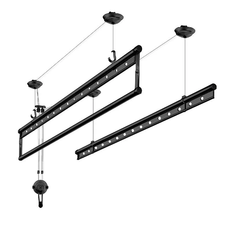 

Hand Drying Rack Manufacturer Wholesale Black Manual Cooling Rack Balcony Aluminum Alloy Lifting Drying Rod