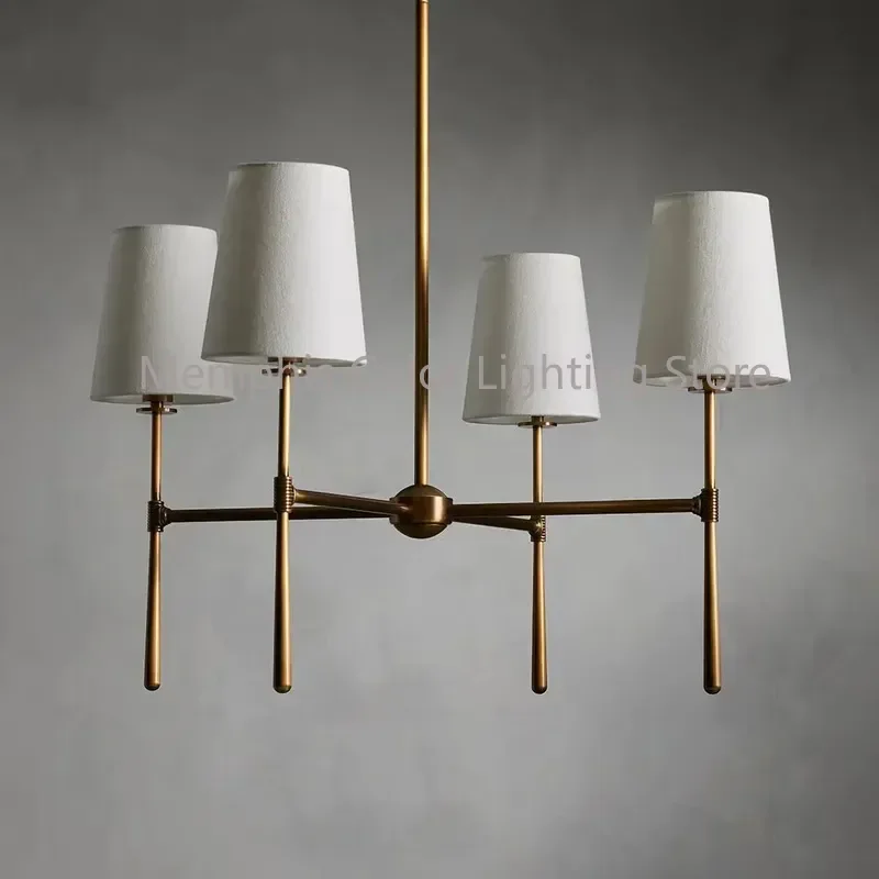 All-copper Nordic Chandelier Ceiling Postmodern Designer American Minimalist Art Model Room Guest Exhibition Hall Bedroom Study