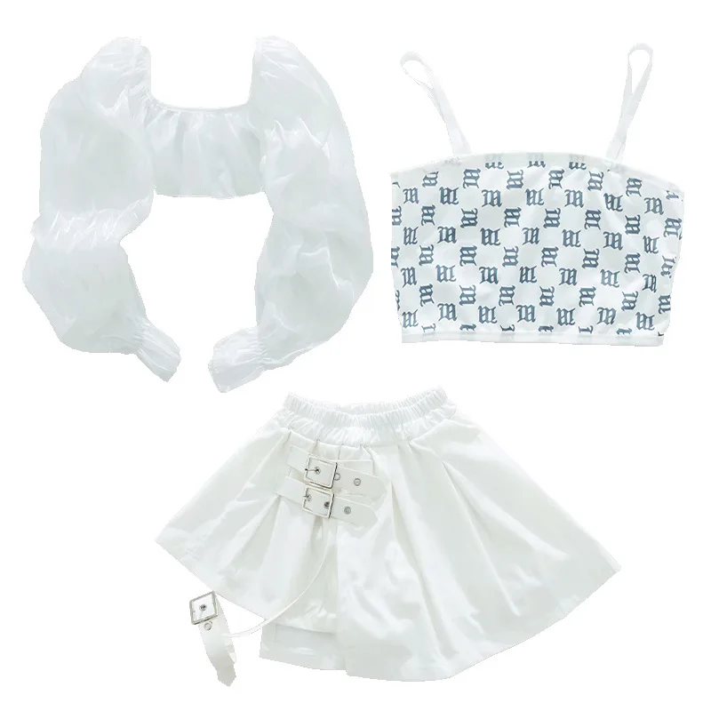 Trajes de desempenho trajes de dança jazz para meninas dopamina pista moda hip-hop e conjuntos de dança de rua