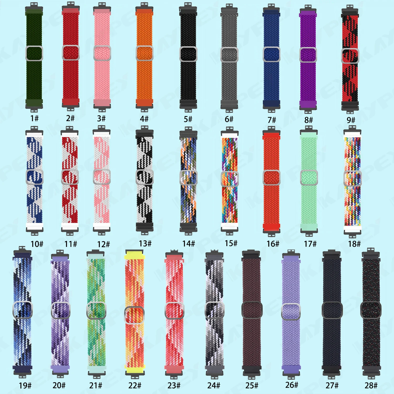 Nylonowy pasek do zegarka Huawei pasuje nylonowa pleciona elastyczna pętla Solo do zegarka Huawei pasuje nowa regulowana pleciona bransoletka z paskiem