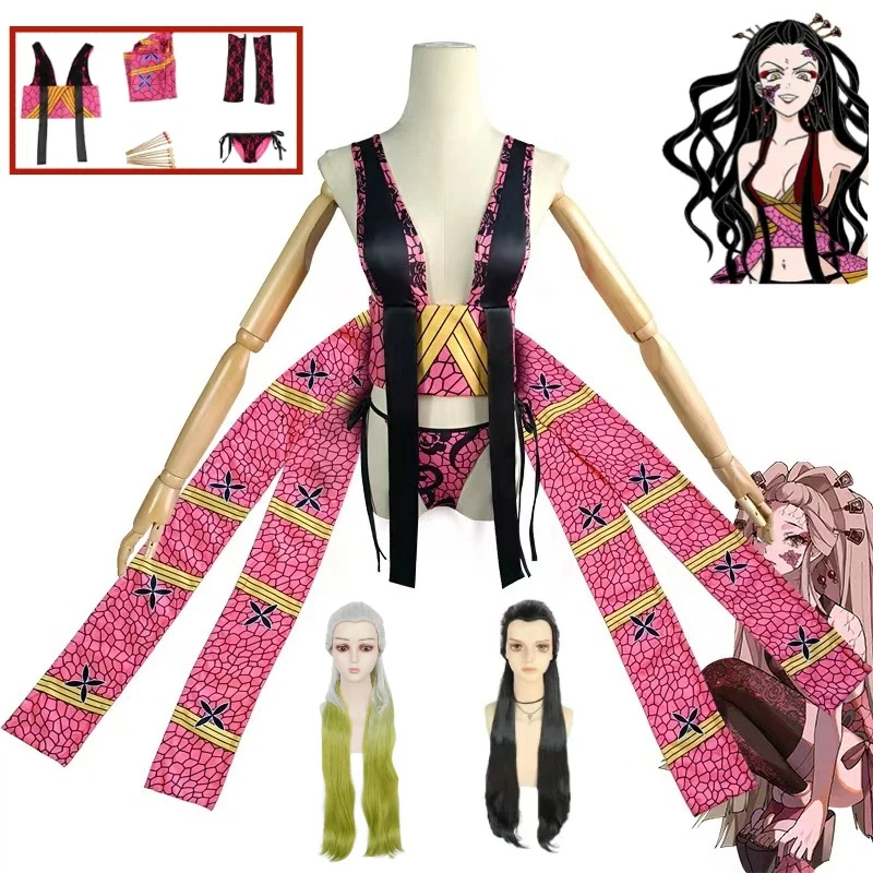 

Anime Demon Slayer Kimetsu No Yaiba Shangen Rutohime Cosplay Costumes Nezuko Butterfly Ninja Suit Halloween Cosplay Costume