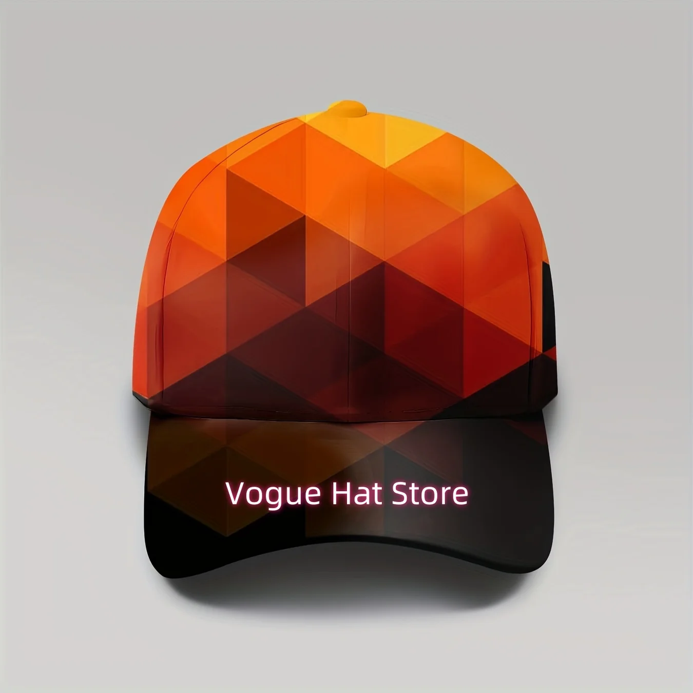 1pc, Baseball Cap with a Geometric Gradient, Featuring an Abstract Diamond Pattern, Suitable for All Genders, Casual Style, Adju