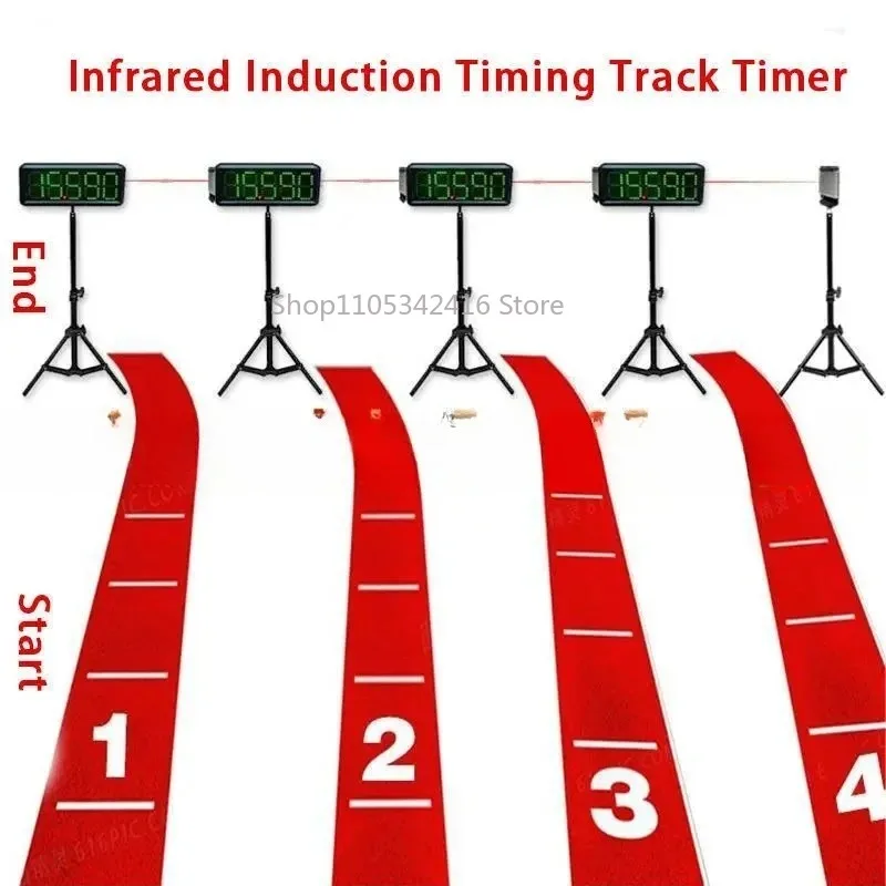 Multi-track Wireless Laser Racing Timer | Automatic Timing System for Turn-back Running Training with Transmitter