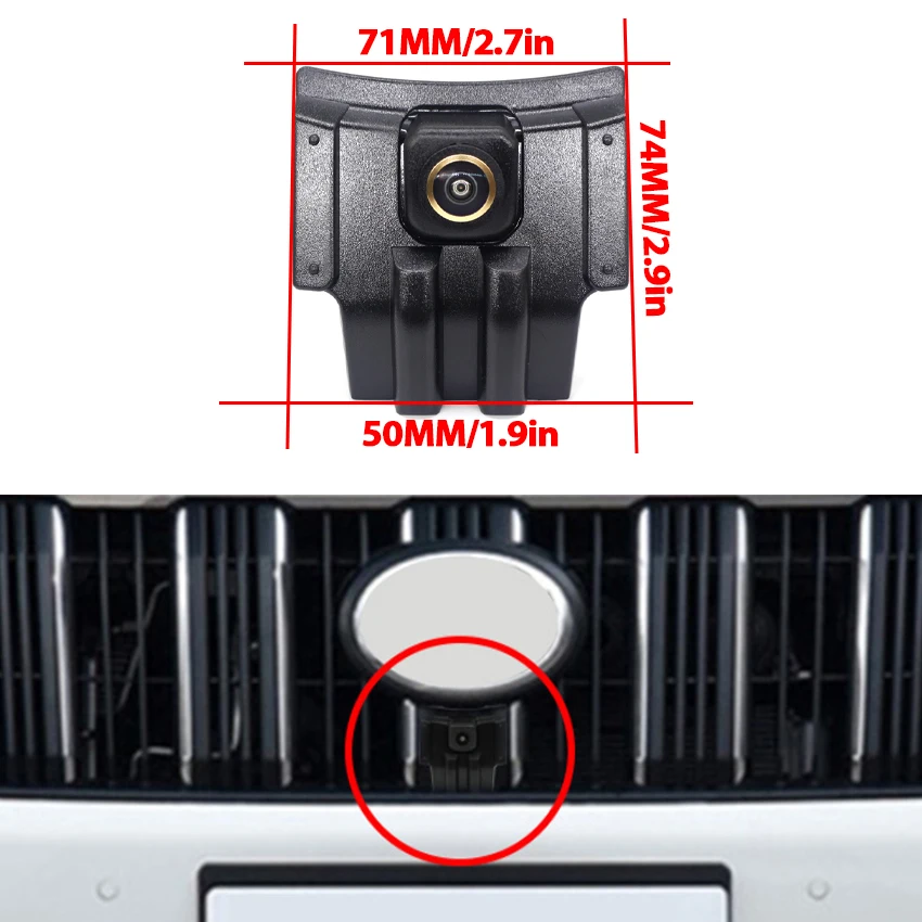 AHD Car Front View Camera For Toyota Land Cruiser Prado 150 LC150 2018 2019 2020 Waterproof Night Vision Front Grille Camera