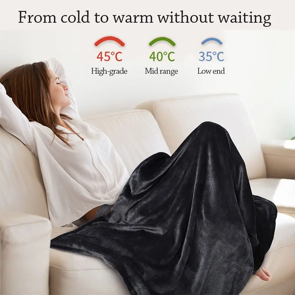 Office Wearable USB Electric Heated Blanket Warm Clothing Washable Warm Shawl Portable Heating Lap Blanket for Winter