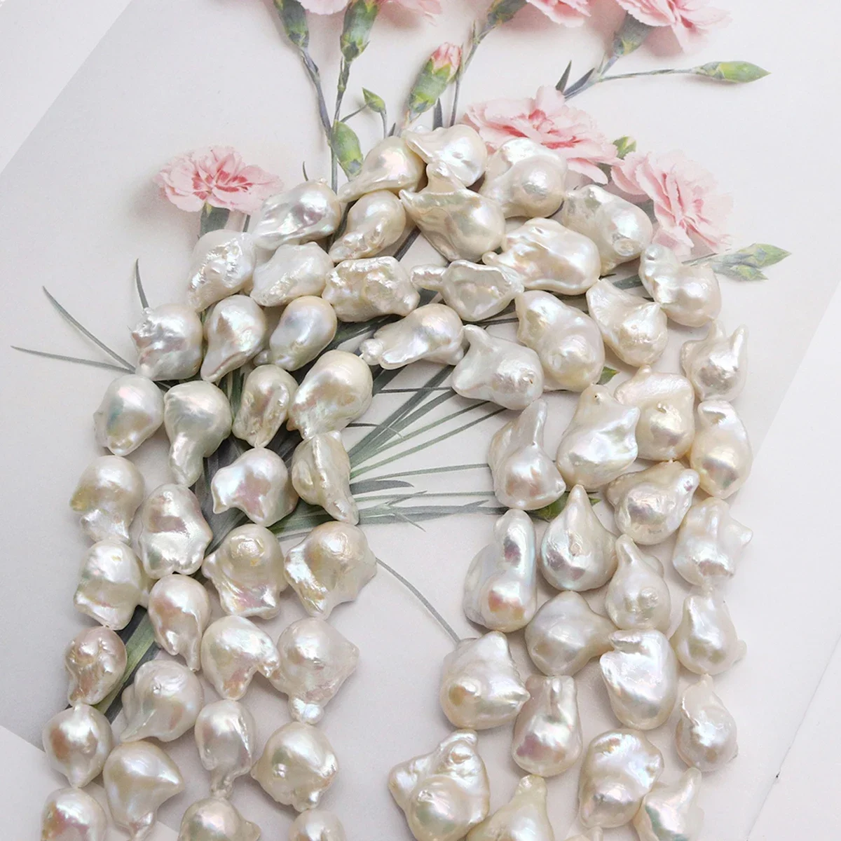 Baroque Pearl Natural Alien White Mother of Pearl Beads 14-16mm Jewelry Making DIY Necklace Bracelet Accessories Gift