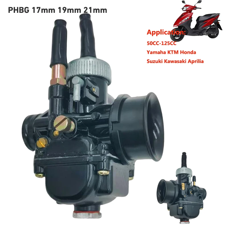 

Карбюратор 50cc-125cc PHBG 17 мм 19 мм 21 мм гоночный карбюратор для скутера Honda Dio50 Qianjiang 50 Suzuki RG50 V50 V100 Vergaser