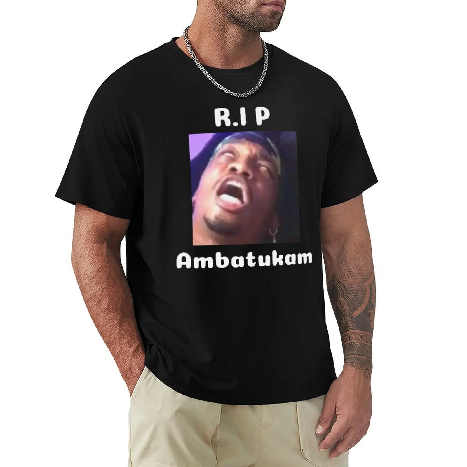 

R.I.P Ambatukam Dreamybull T-Shirt man t shirt customizeds T-shirts man oversized t shirt men