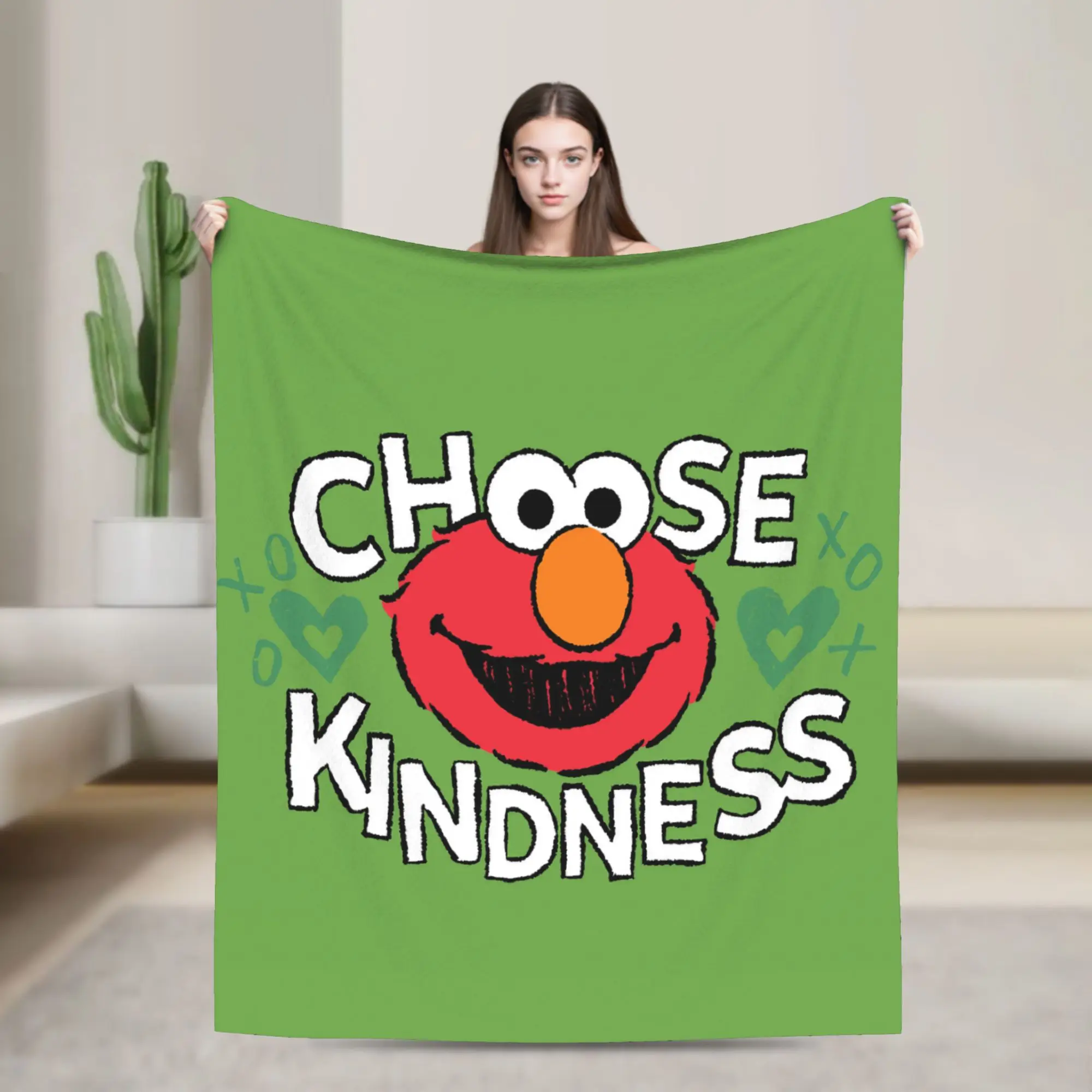 Cartoon Elmo Anime Blanket Sesames Streets Flannel Throw Blanket Summer Air Conditioning Personalised Soft Warm Bedspreads,