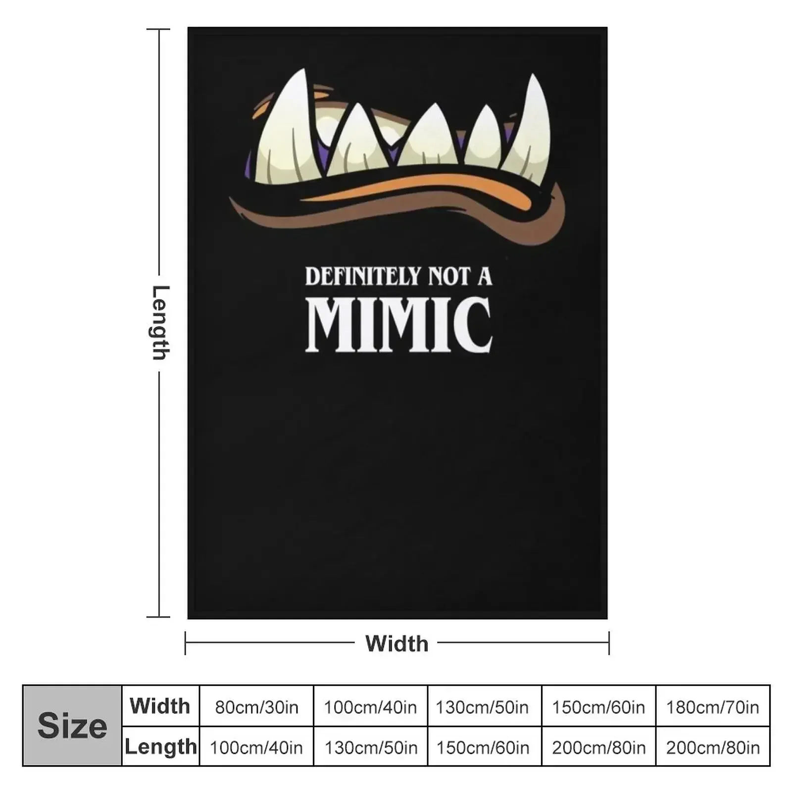 Definitely Not A Mimic Tabletop RPG Gaming Throw Blanket Weighted Cute Plaid Hair Luxury Throw Blankets