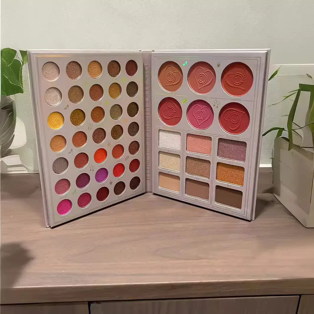لوحة ظلال عيون احترافية مكونة من 50 ظلال غير لامعة وأحمر خدود هايلايتر لمستحضرات التجميل #4