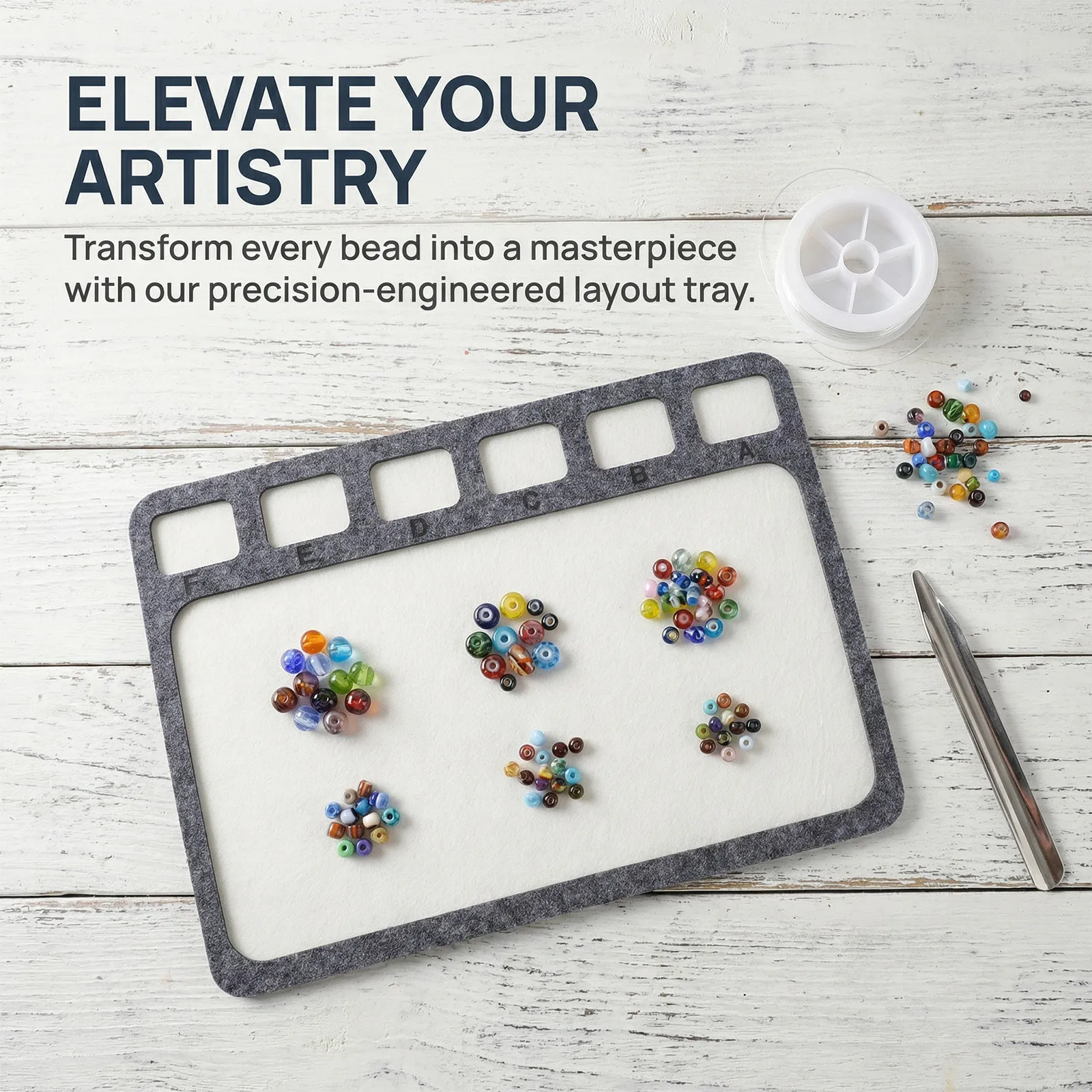 Craft Jewelry Tools Kit Beading Board Bead Mat for Necklace Bracelet Making Felt Bead Organizer Mini Weaving Tool Accurate