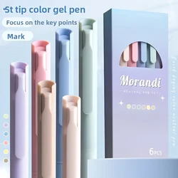 Simple Design Colorful Click-Type Ballpoint Pen High Aesthetic Value INS Student Highlighter Office Signature ST Needle Head Pen