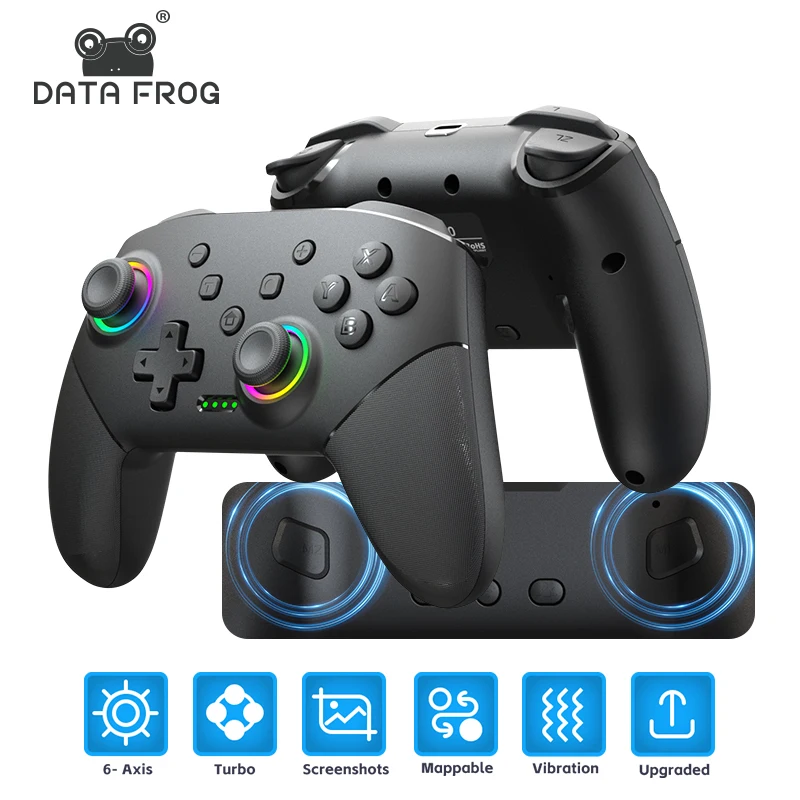 DATA FROG Wireless Switch Pro Controller – Der ultimative Nintendo Switch LED-Controller für PC und Switch OLED