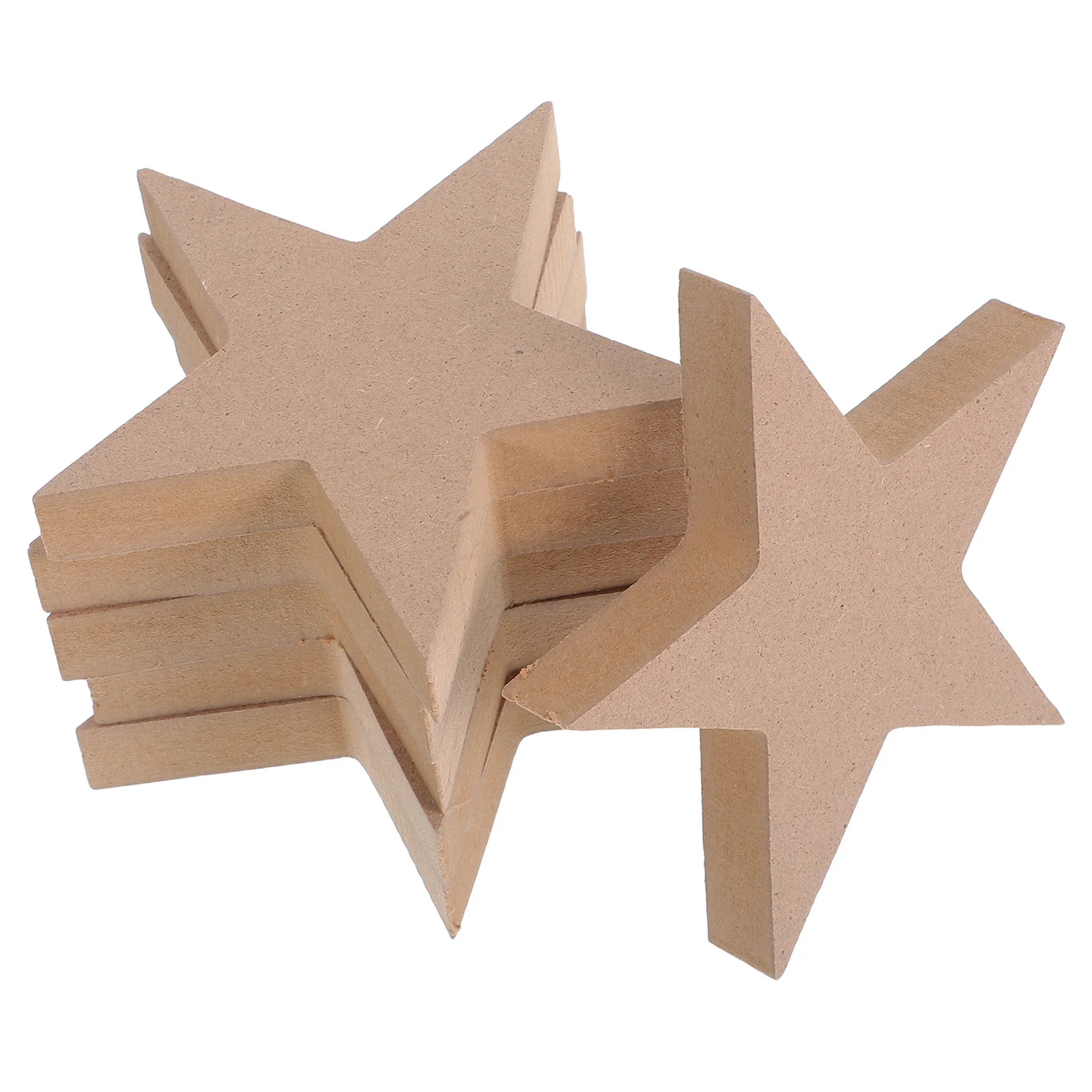

6pcs Wooden Blank Unfinished for Crafts Wood Star Ornament DIY Christmas Blank Wooden Stars Decorations Home Wall