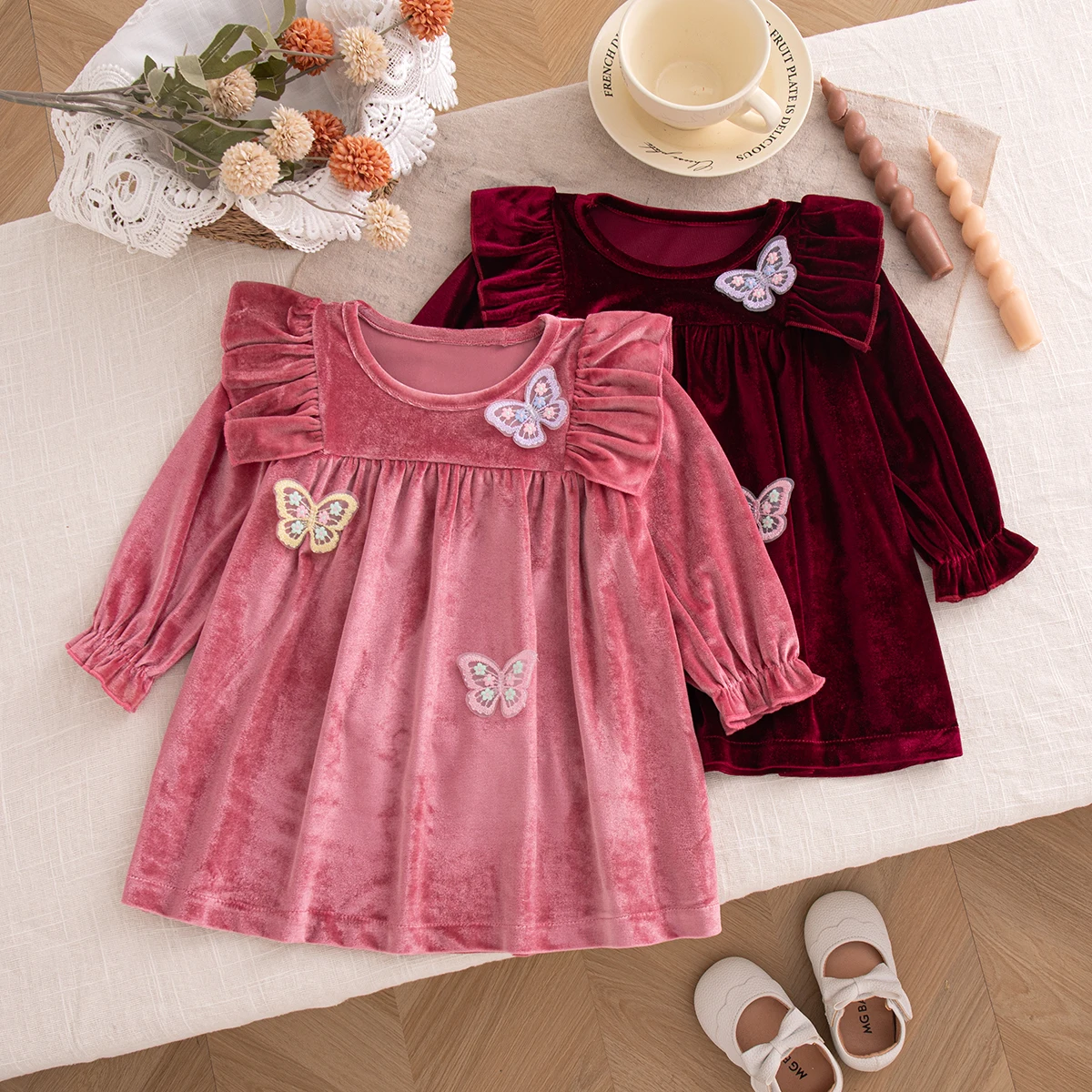 vestidos-de-bebe-para-primavera-e-outono-em-algodao-cor-solida-com-laco-manga-longa-vestido-casual-doce-e-fofo-para-meninas