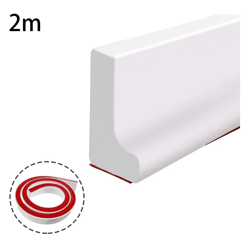 Tapón de agua plegable para baño, bloqueador de agua de silicona, separación de ropa seca y húmeda, tira impermeable, umbral de ducha