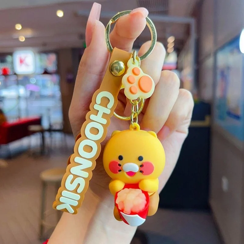 Choonsik dos desenhos animados chaveiros kuka estatuetas de silicone carro chaveiros sacos pingentes e pequenos presentes que têm ornamentos pendurados