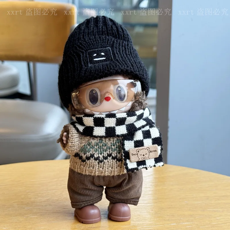 Only clothes no dolls  for 17cm labubu clothes  first  second and third generation vinyl figurines  autumn and winter sweaters
