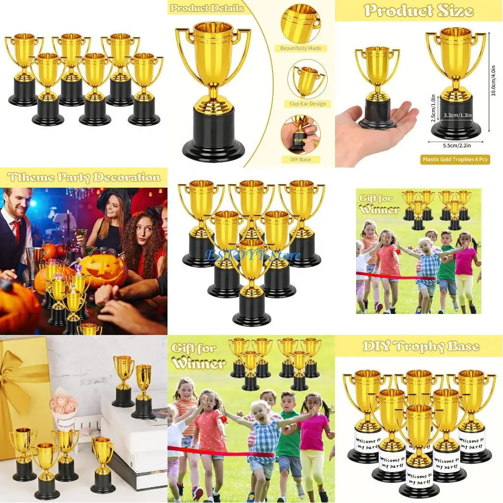 

G6DE 6 шт. футбольные медали призовой кубок золотой конкурс чемпионов награда трофеи баскетбольные футбольные победители подарки