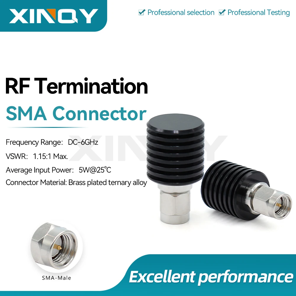 XINQY RF Coaxial Load, SMA Male, 6GHz, 5W, 50 Ohm, Test Grade Termination Dummy Plug