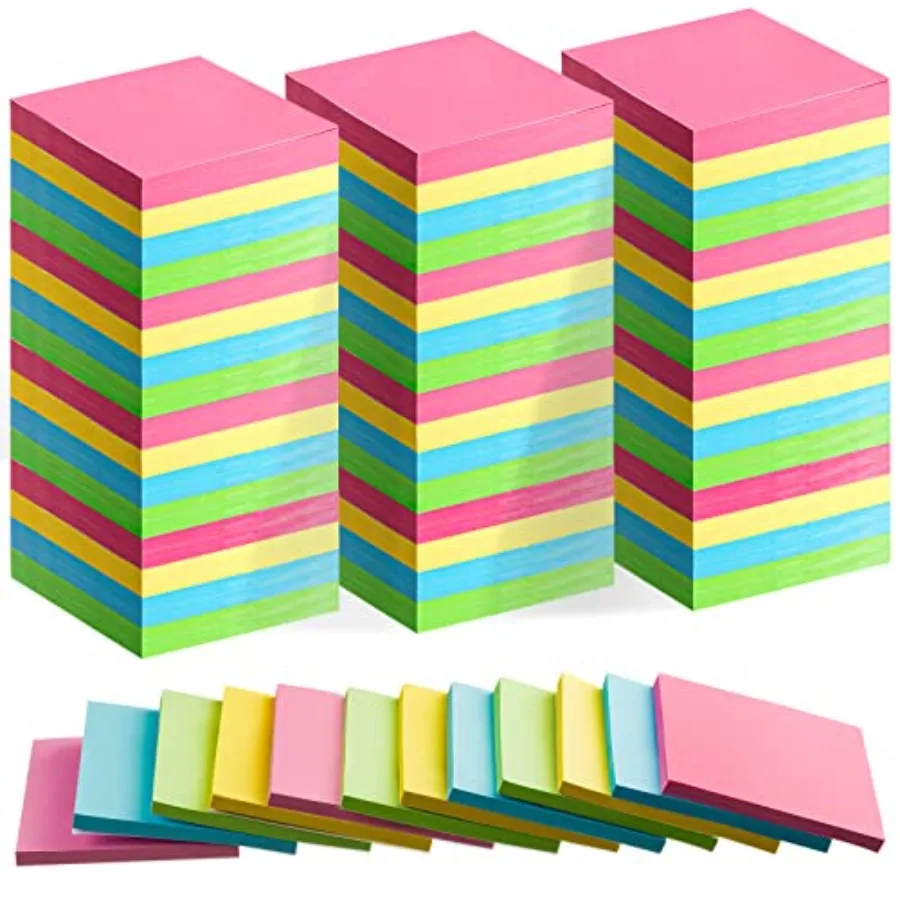 

120 Pack Sticky Notes Bulk 3 x 3 inch Self Stick Note Pads Multicolor Paper Memo for Office School Supplies Student Teacher Cla