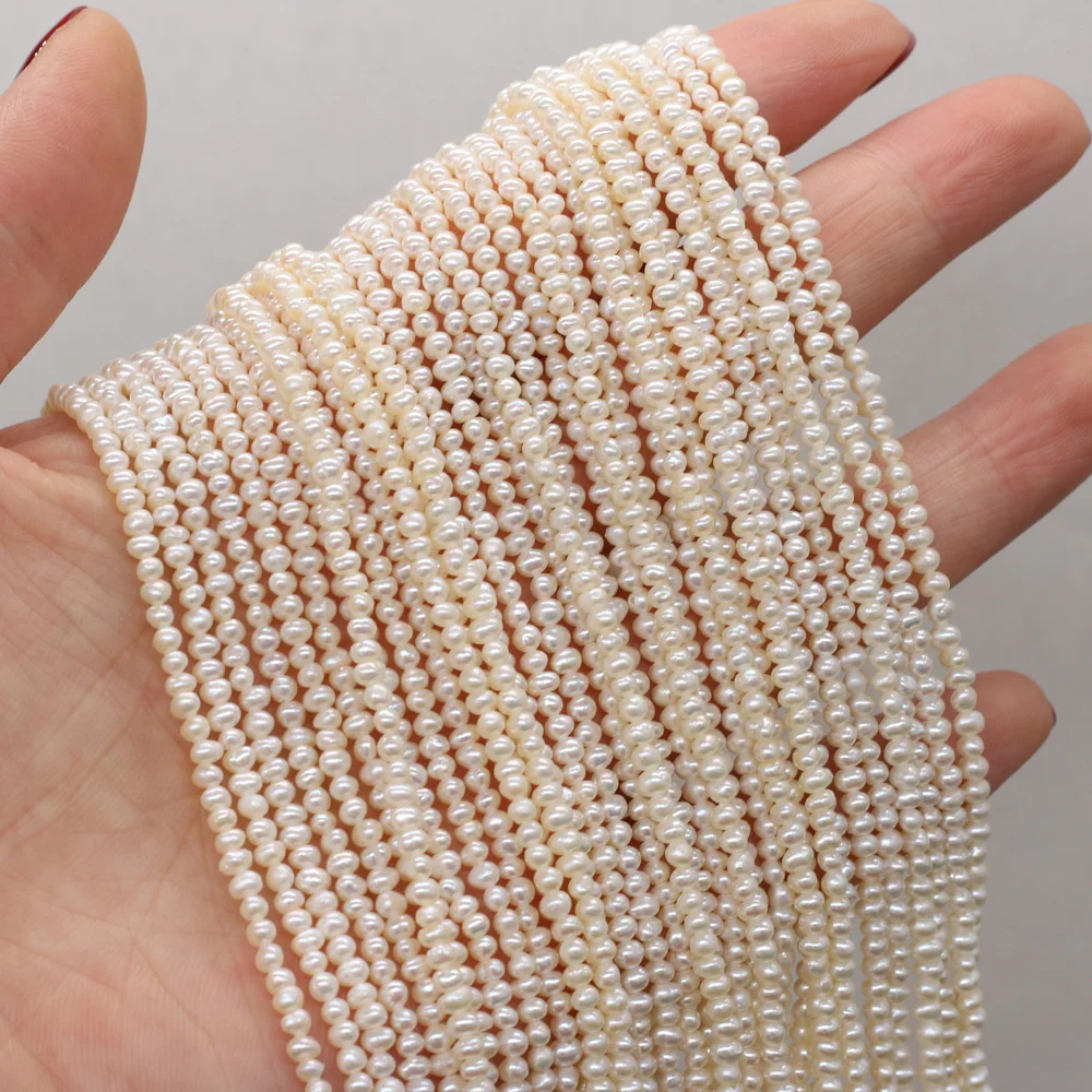 Natural Freshwater Pearl White Potato Shape Loose Sapcer Beads for Jewelry Making Supplies DIY Necklace Bracelet Accessories