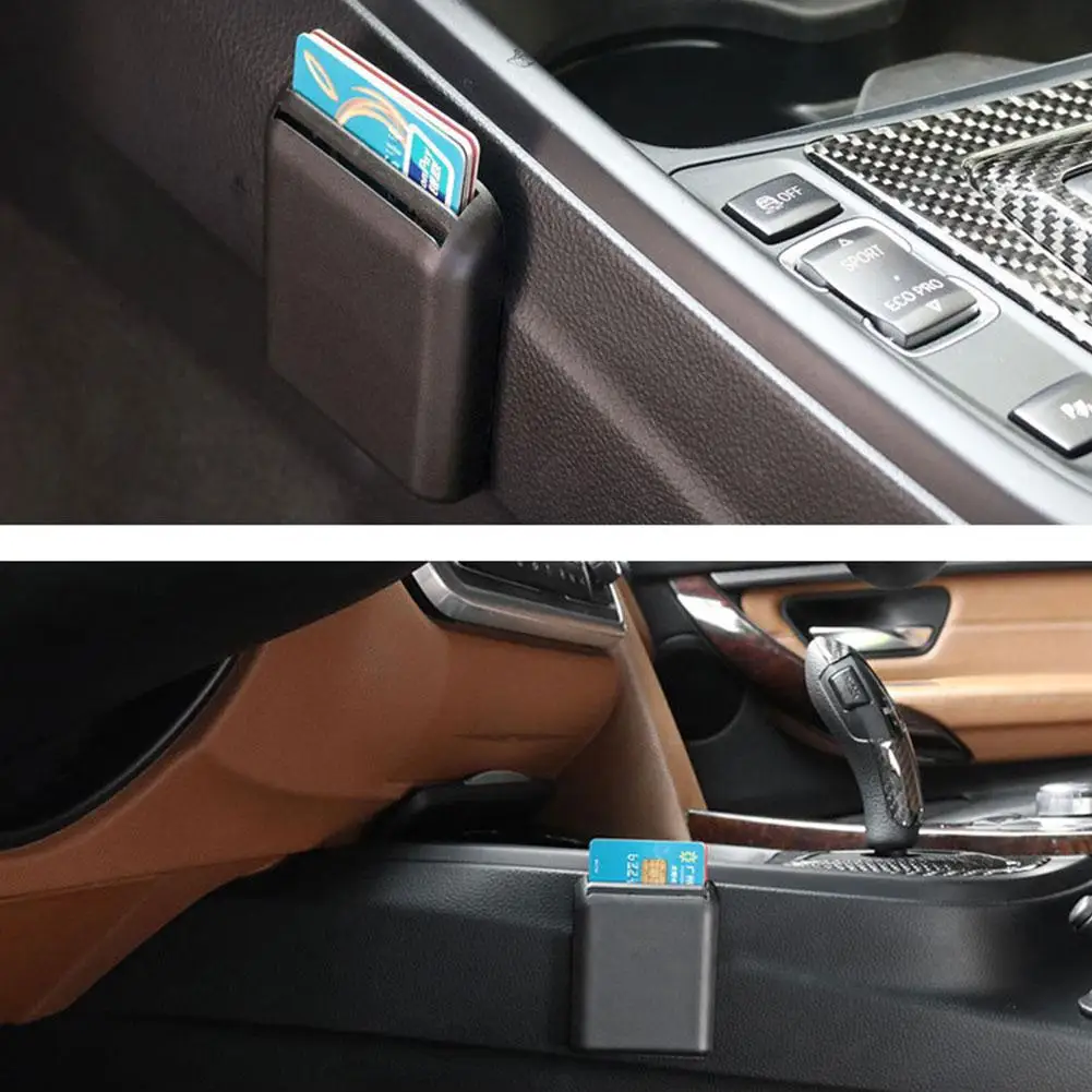 

Multifunction Car Organizer Auto Seat Crevice Card Stand Box Ticket Interior 6.8x8.5cm Universal Car Accessories Storage Br D5C9