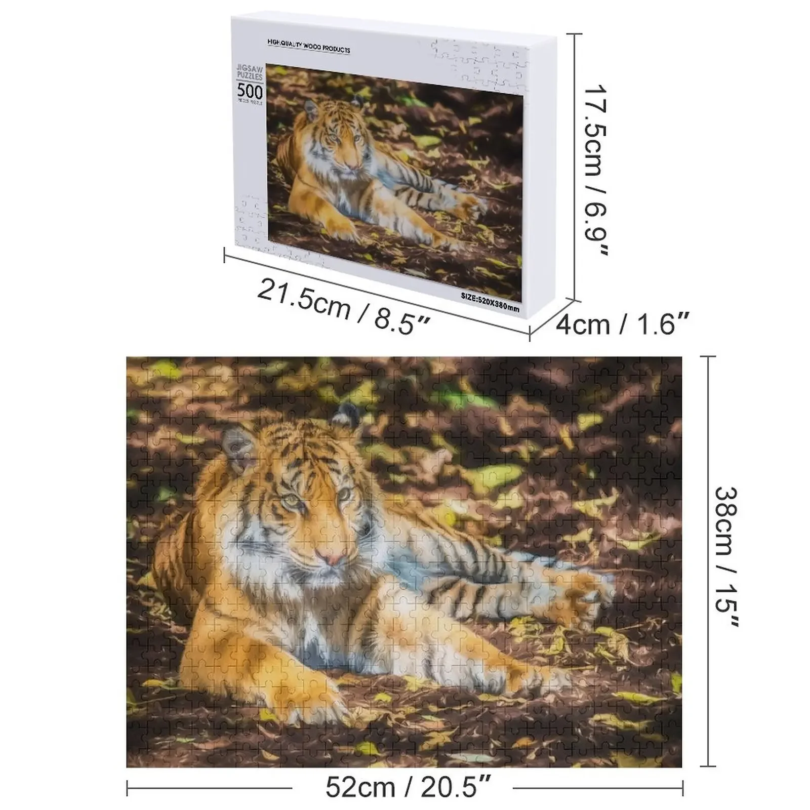 Grote Kat (digitaal schilderij) Legpuzzel Aangepaste geschenken Fotospel Kinderpuzzel