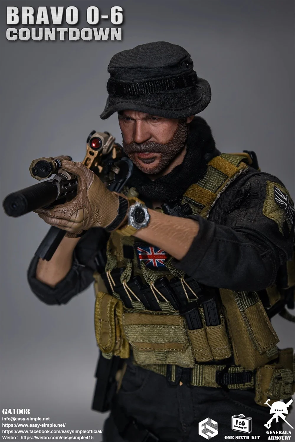 

1/6th EASY&SIMPLE ES GA1008 Man Call Guy British Soldier Sniper Duty Full Set Movable Acton Figure Gift For Fans DIY