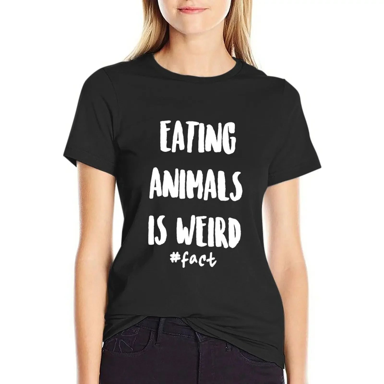 

Eating Animals Is Weird T-Shirt customs hippie clothes tops customizeds workout shirts for Women loose fit