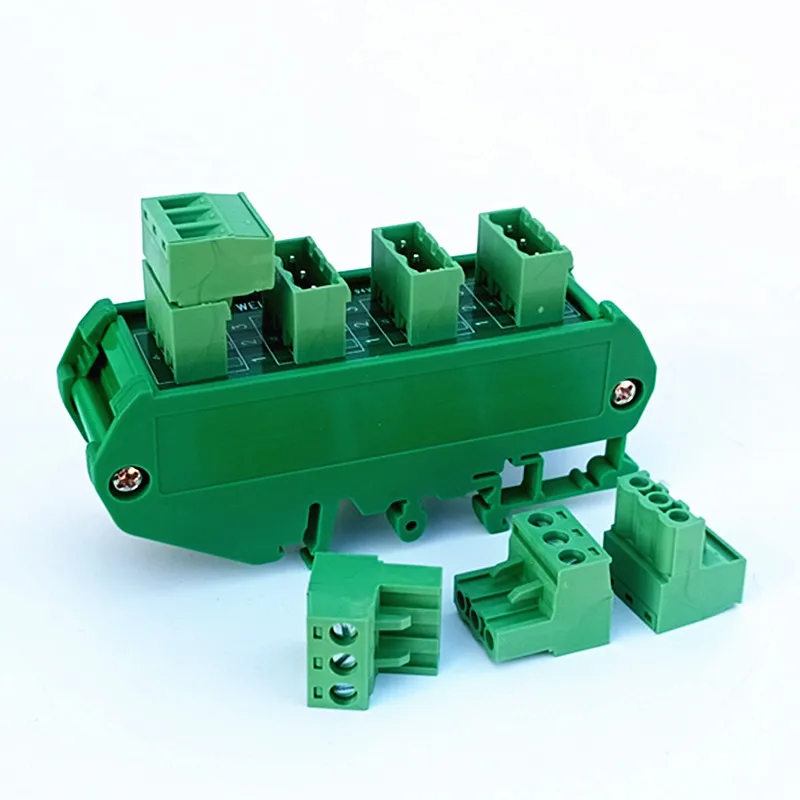 Slim DIN Rail Mount 30A/300V 4x3 Position pluggable Screw Terminal Block Distribution Module