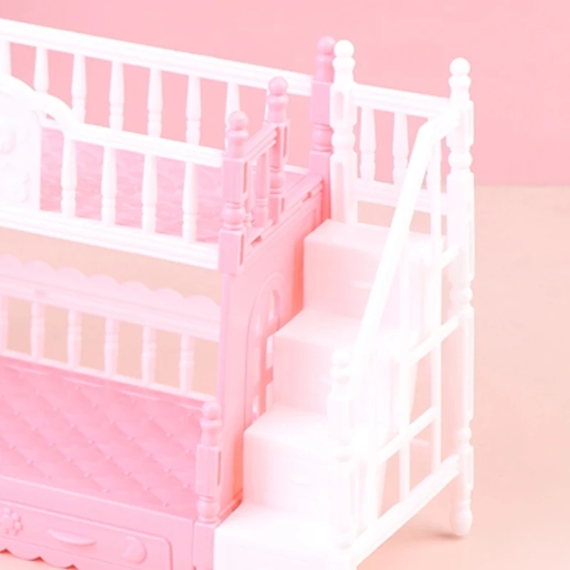 

Doll Toy European Furniture Style Bunk Bed Double Bunk Bed Girl Birthday Toy