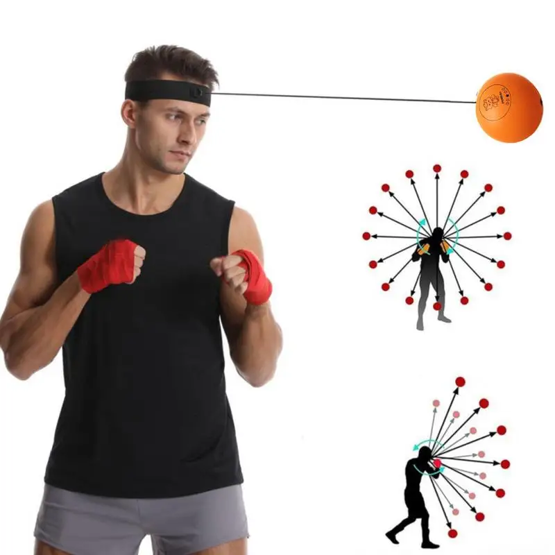 Box-Trainingsball Ultimativer Reflexball mit verstellbarem Kopfband Boxball MMA-Ausrüstung Ideal für Reflexgenauigkeit