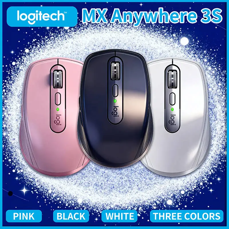 

Компактная мышь Logitech MX Anywhere 3S, эргономичный дизайн, перезаряжаемая, с быстрым прокруткой для портативных ПК Mac