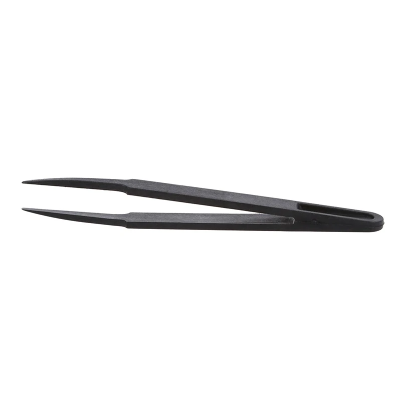 2X Black Plastic Anti-Static Tweezers Repair Tool