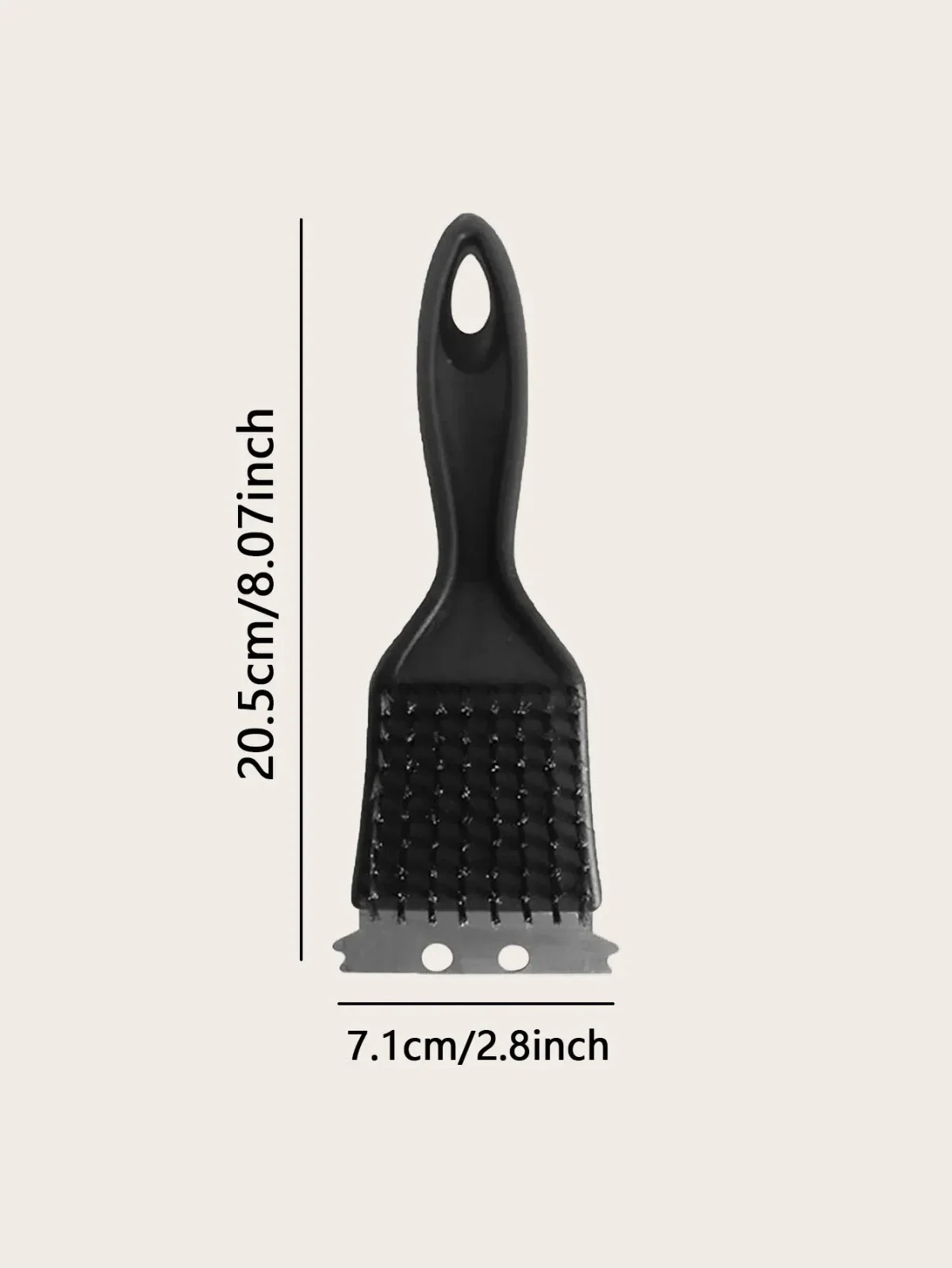 1 pc- Stainless steel wire baking brush, barbecue stove cleaning brush, grill rack cleaning brush, blade, two in one