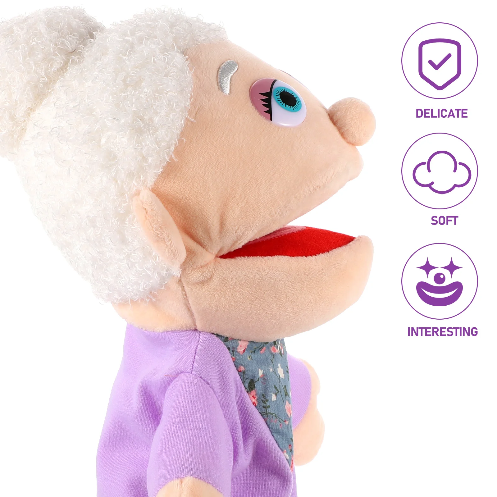 Marioneta de abuela, juguetes de baño de mano para bebé, guantes para contar historias, juego educativo de simulación infantil