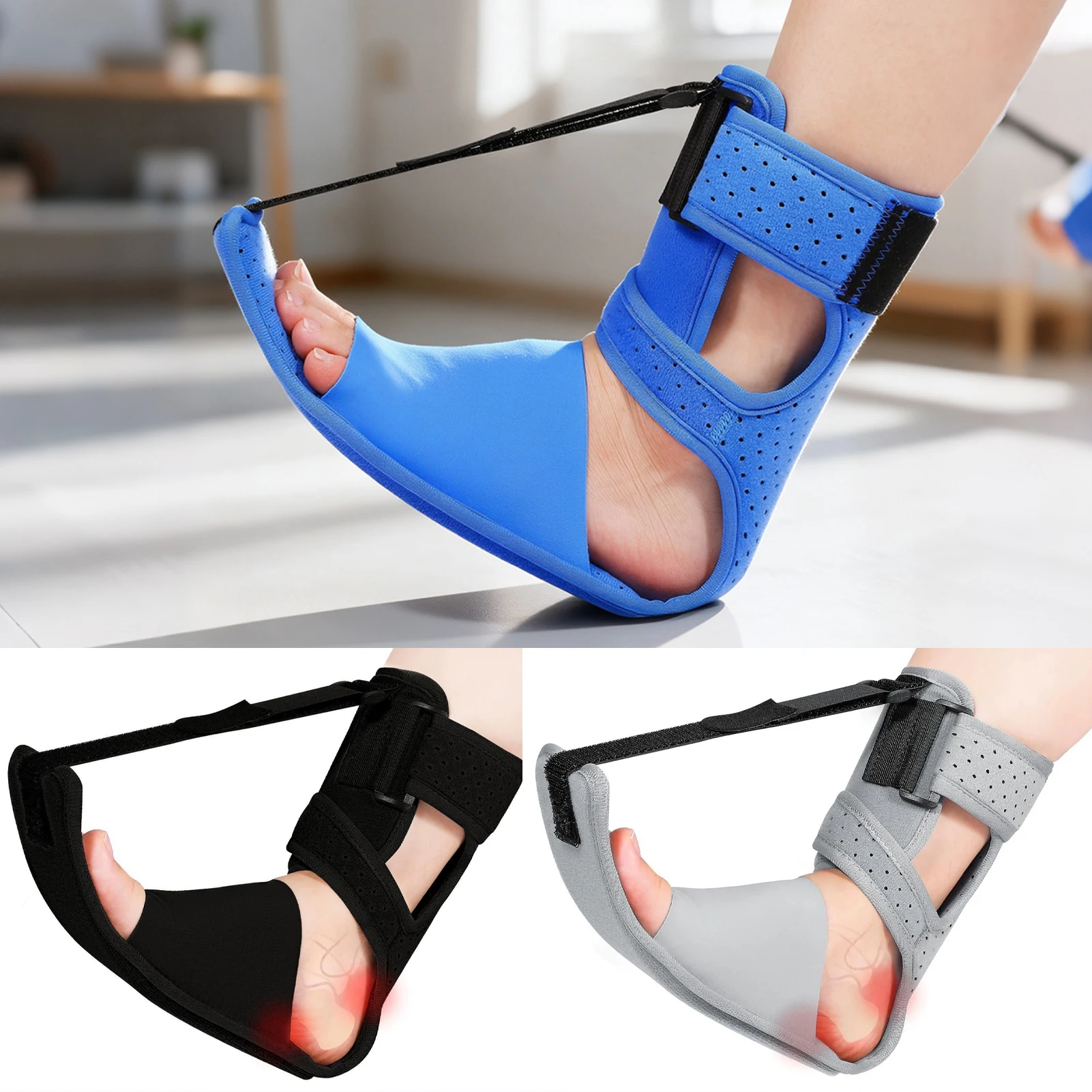 Plantar Fasciitis Splint,Adjustable Drop Foot Orthopedic Brace,Ankle Flexibility Mobility Trainers,Injury Prevention Pain Relief