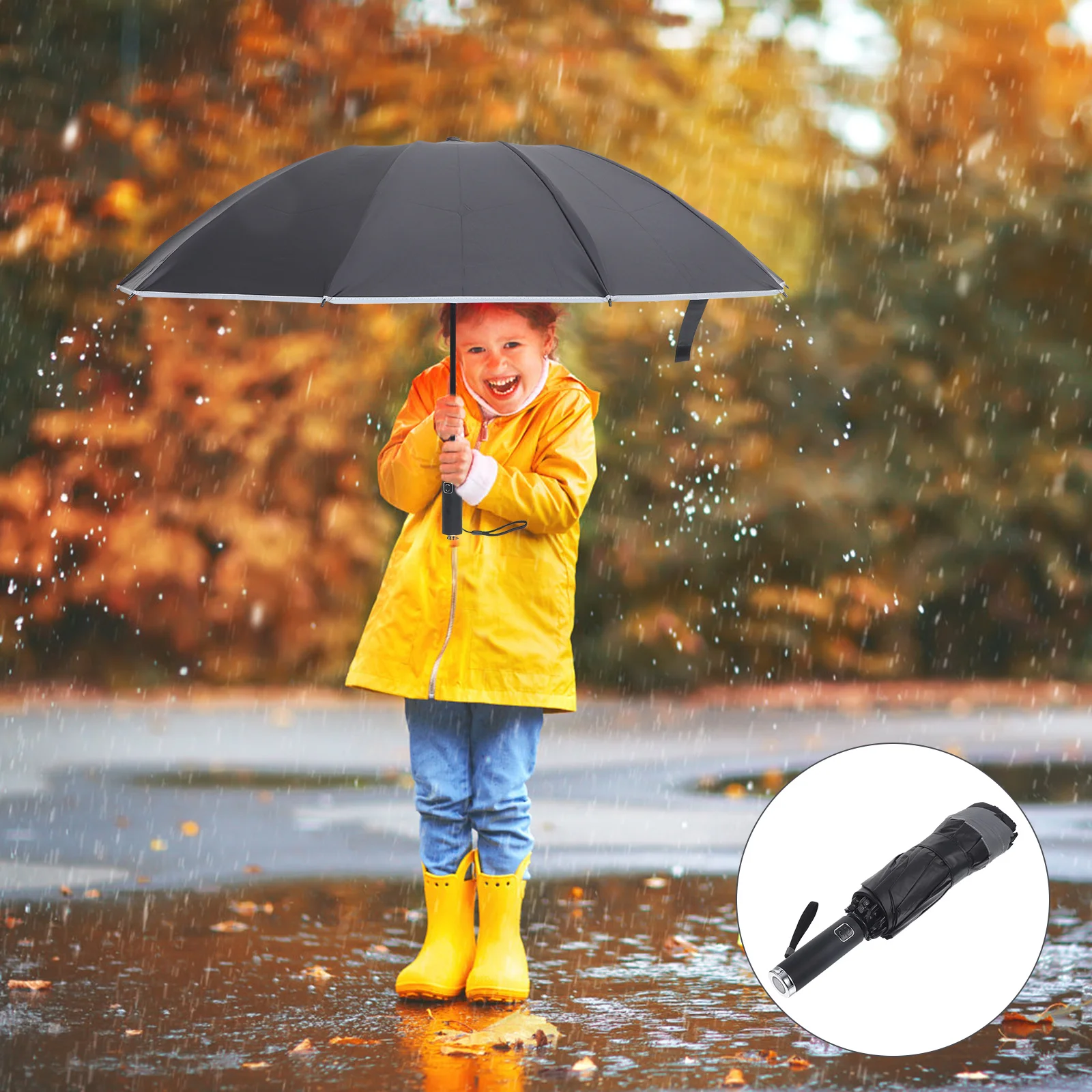 

10 Rib Folding Umbrella Compact Uv Protection Sun Rain Travel Portable Small Umbrella For Women Outdoor