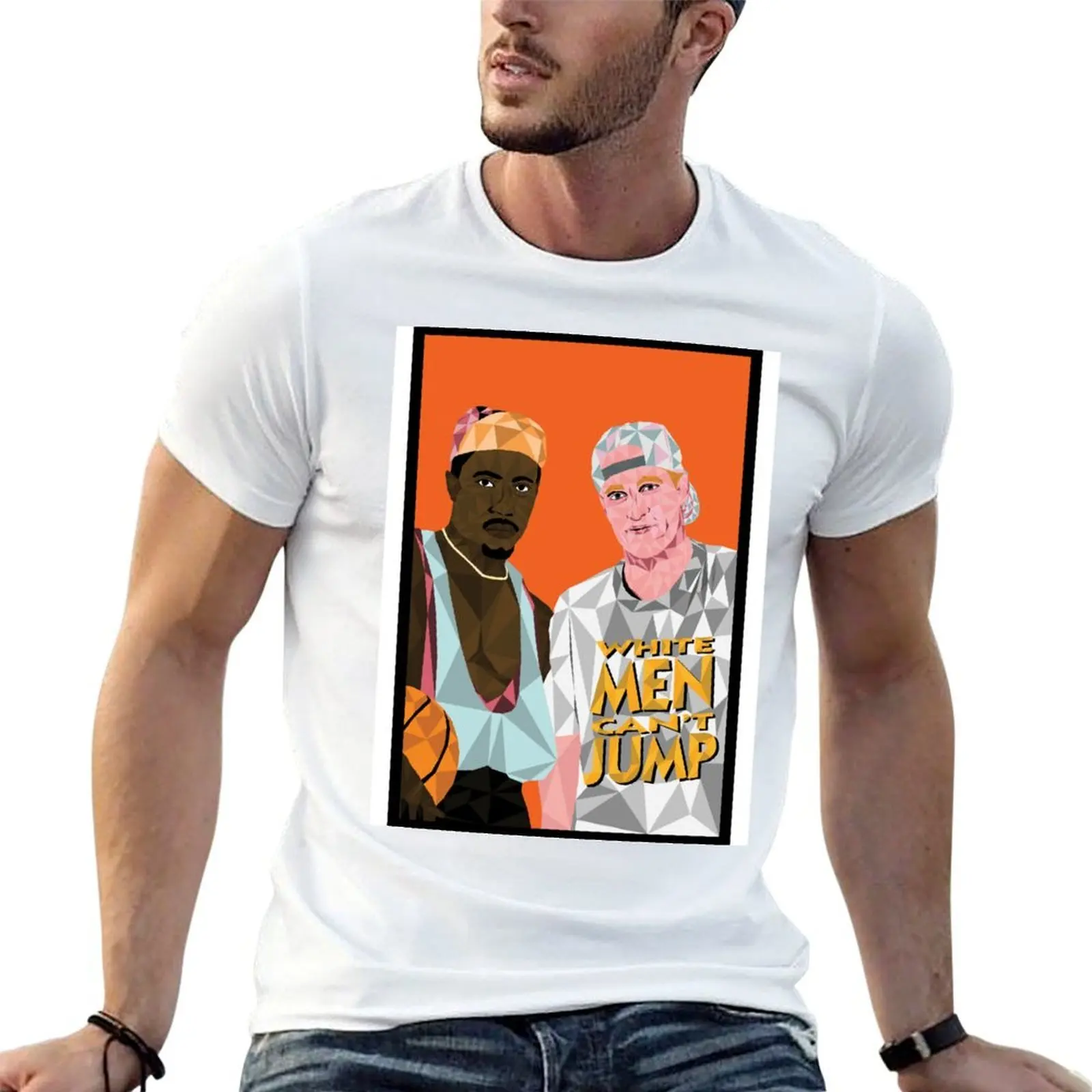 White Men Can't Jump - Geometric Poster T-Shirt new edition blacks anime shirts men