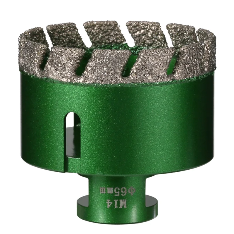

SOFT-65Mm M14 Thread Vacuum Brazed Masonry Hole Opener Suitable For Tile, Granite And Marble Marble Diamond Drill Bit