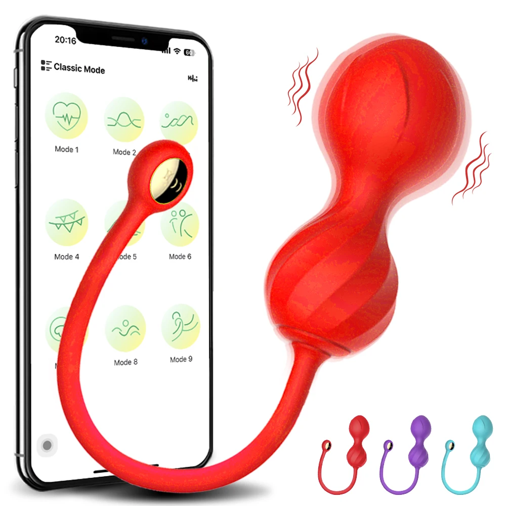 Drahtlose App-Vagina-Kugeln, Vibrator für Frauen, straffen Vagina, Muskeltrainer, Kegel-Kugel, Ei, intimes Sexspielzeug für Erwachsene, 18-Paar