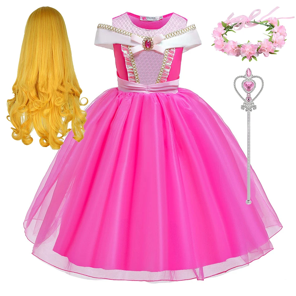 

Little Girls Cosplay Costume Summer Carnival Pageant Fancy Clothes Kids Princess Ball Gown Vestidos 3 4 5 6 7 8 9 10 Years Dress