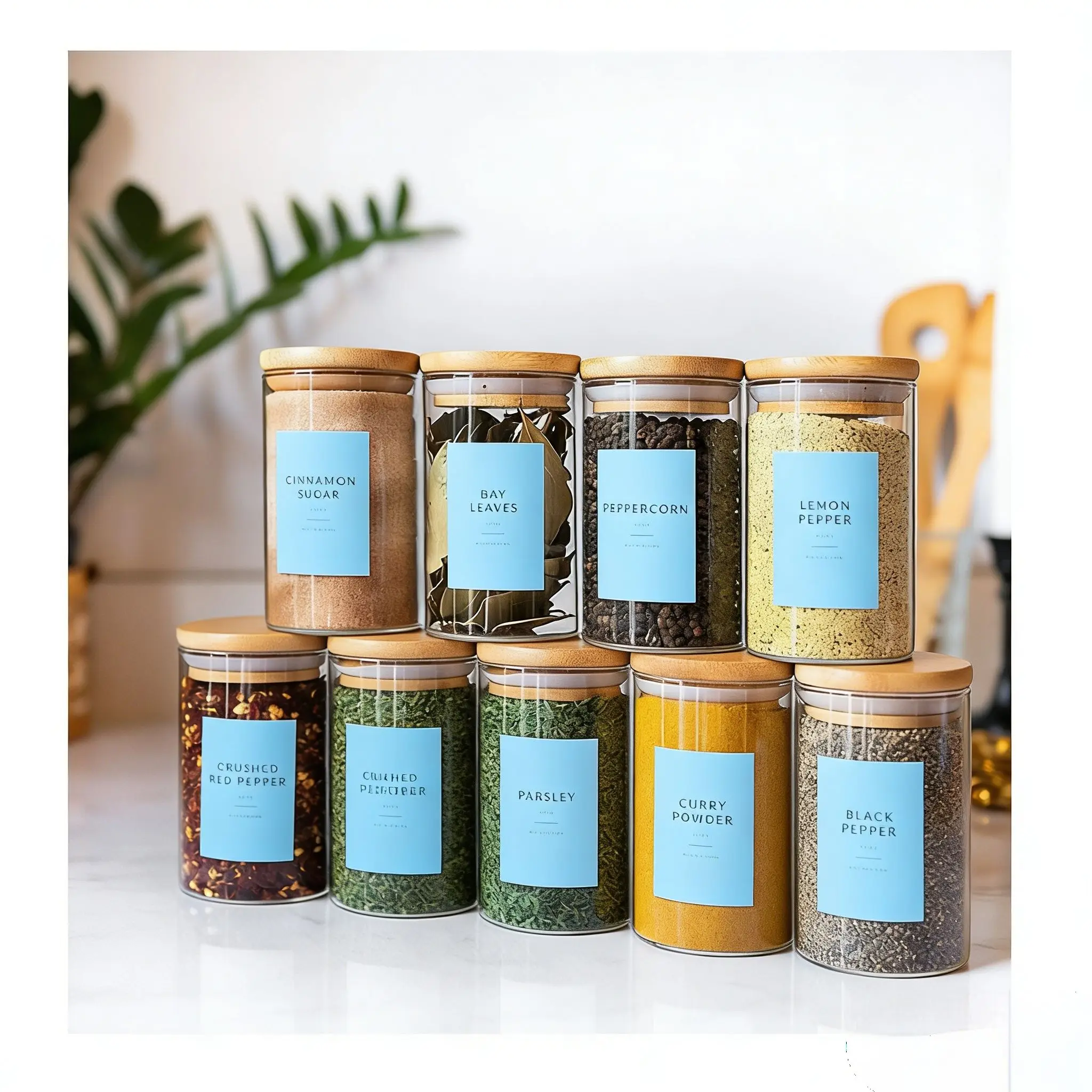 Custom Premium Food Stickers Logo Labels for Spice Jars Seasonings Peanut Butter Bottle Packaging - Detail 1